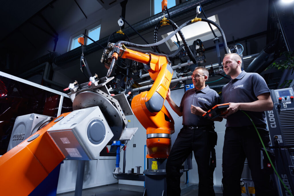 CLOOS robotic welding system at customer manufacturing facility