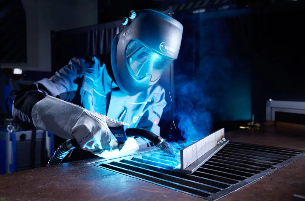 Manual Welding wearing all PPE