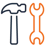 Robotic welding system maintenance service icon