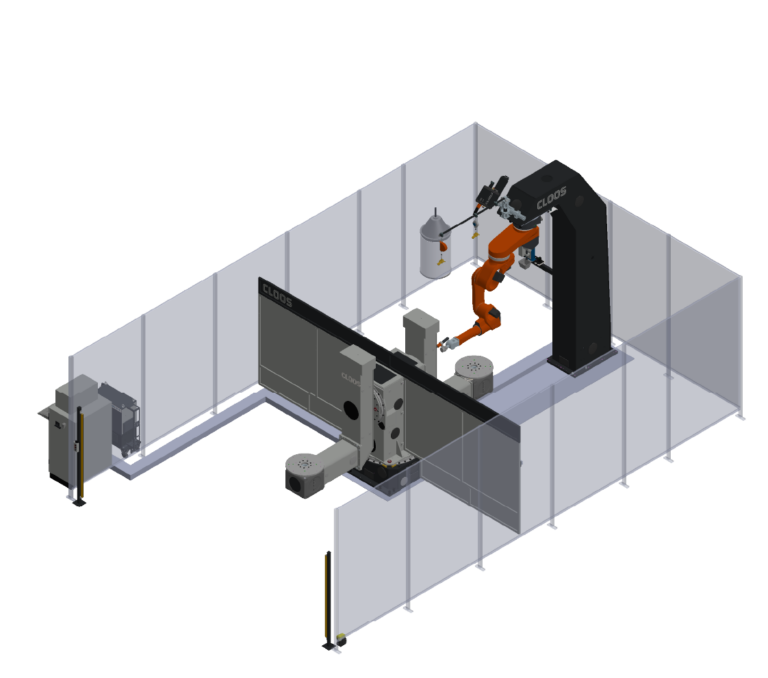 CLOOS DA-2200 dual-axis positioner for robotic welding automation