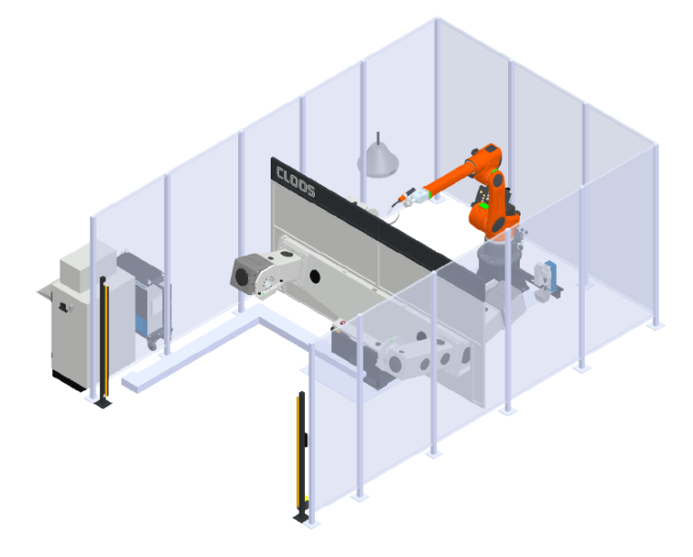 CLOOS HS-1100 headstock positioner for heavy-duty robotic welding